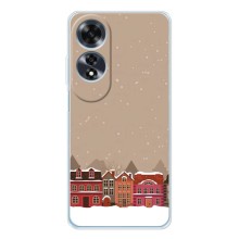 Новогодние, Праздничные Чехлы для OPPO A60 5G - 2024 год (Зимний город)