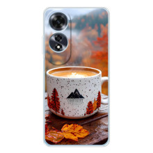 Чехол с уникальным дизайном «Осень с кофе» для OPPO A60 5G – Кофе на природе