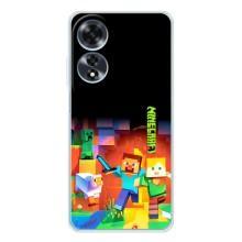 Чехлы для OPPO A60 5G (Персонажи Майн Крафт) (Герой Майнкрафт)