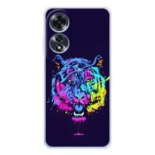 Силіконовий бампер з картинкою звірів для OPPO A60 5G (Тигр-Арт)