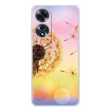 Силиконовый Чехол с одуванчиками на OPPO A60 5G – Цветок-одуванчик