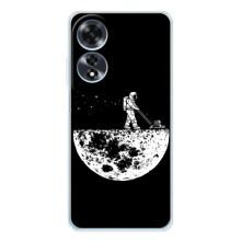Силиконовый Чехол с принтом "Космонавты" на OPPO A60 5G – Космонавт