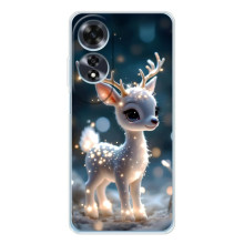 Яскравий чохол для OPPO A60 5G з Зимові Оленята – Блискуче оленятко