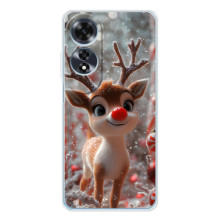 Яркий чехол для OPPO A60 5G с Зимними Оленятами