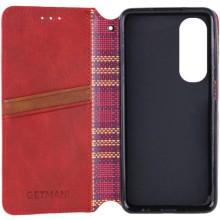 Шкіряний чохол-книжка GETMAN Cubic (PU) для Oppo A60 4G – Червоний