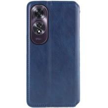 Шкіряний чохол-книжка GETMAN Cubic (PU) для Oppo A60 4G – Синій
