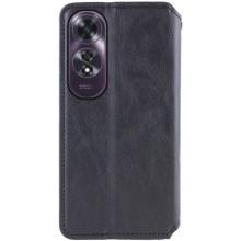 Шкіряний чохол-книжка GETMAN Cubic (PU) для Oppo A60 4G – Чорний