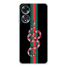Чехлы Бренд GUCCI для OPPO A60 – Змей Гуччи