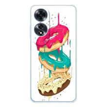 Чехол с изображением  вкусной еды для OPPO A60 – Сочные пончики
