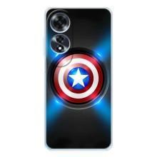 Чехол с Щитом Капитана Америки на OPPO A60 – Яркий Щит Капитана