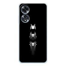 Чехол Супергерой Человека Паука на OPPO A60 – Лого паука