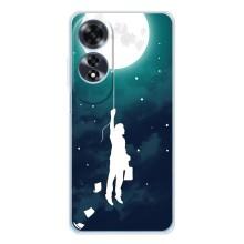 Чехол (ТПУ) с планетами на OPPO A60 – To The moon