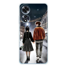 Чехол с дизайном Венздей 2 на OPPO A60 (Уэнсдей и Тайлер)