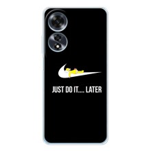 Чохол з логтипом Найк на OPPO A60 (Nike just do it)