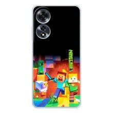Чехлы для OPPO A60 (Персонажи Майн Крафт) – Герой Майнкрафт