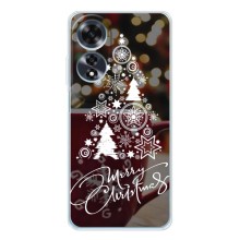 Рождественские Чехлы для OPPO A60 (VPrint) (Елочка узорная)