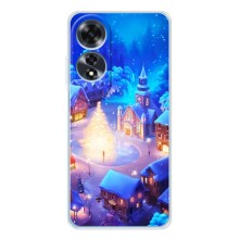 Рождественские Чехлы для OPPO A60 (VPrint) (Рождественский город)