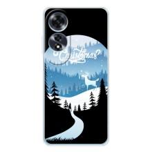 Силиконовый бампер на рождество для OPPO A60 (Рождественский Олень)