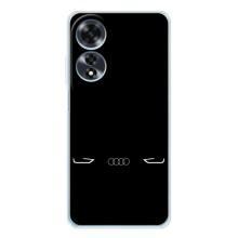 Силиконовый бампер с картинкой машины на OPPO A60 (Силует Audi)