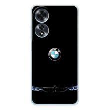 Силиконовый бампер с картинкой машины на OPPO A60 (Черный BMW)