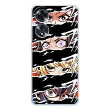 Силиконовые чехлы с глазами Anime для Оппо А16 – Глаза на чорном