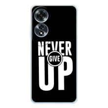 Силиконовый Чехол на OPPO A60 с картинкой Nike (Never Give UP)