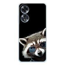 Силиконовый Чехол с Енотами на OPPO A60 – Стильный Енот