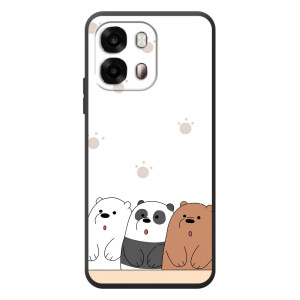 Чехлы с изображением разных животных для OPPO A6s (Удивленные медвеженки)