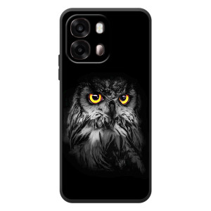 Чохли з принтом СОВИ для OPPO A6s – Сова на чорному