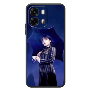 Чехлы с принтом Уэнсдей на OPPO A6s – Уэнсдей с зонтом
