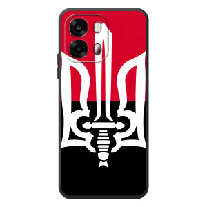 Чехлы УПА (Красно-Чёрный) на OPPO A6s – Герб Украины