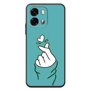 Чехлы (Знак сердечка) на OPPO A6s – Сердечко на бирюзовом