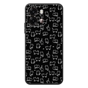 Чехол на тематику: Коты для OPPO A6s (Котики на черном)