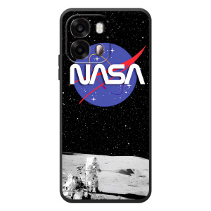 Силіконовый бампер з принтом "Наса" на OPPO A6s – Nasa на місяці