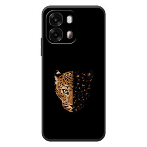 Чохол з леопардовим принтом на OPPO A6s – Леопард на чорному
