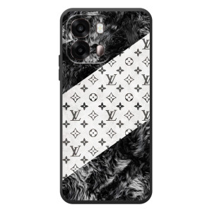 Чехол Стиль Louis Vuitton на OPPO A6s – LV на белом