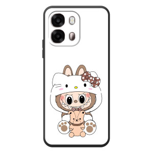 Чохол з принтом Лабубу для OPPO A6s – Білий Лабубу