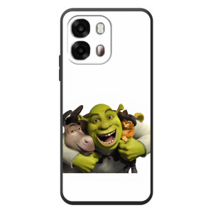 Друкований чохол з принтом Шрек для OPPO A6s – Шрек осел і кіт