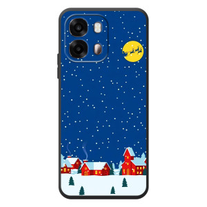 Силиконовый бампер на рождество для OPPO A6s (Город в снегу)