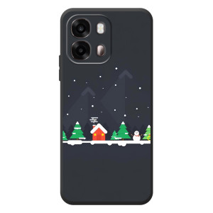 Силиконовый бампер на рождество для OPPO A6s (Город зимний)