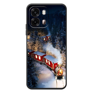 Силиконовый бампер на рождество для OPPO A6s (Поезд)