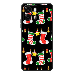 Силиконовый бампер на рождество для OPPO A6s (Рождественские подарки)