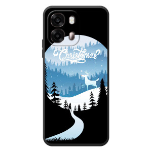 Силиконовый бампер на рождество для OPPO A6s (Рождественский Олень)