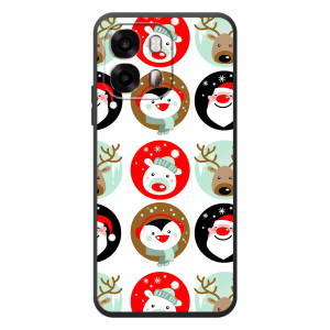 Силиконовый бампер на рождество для OPPO A6s (Рождественский принт)