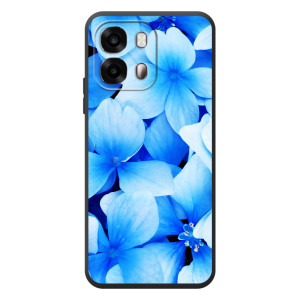 Силіконовий бампер з принтом (квіточки) на 

ОРО A6s 
 (Сині квіти)