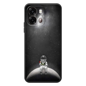 Силиконовый Чехол с принтом "Космонавты" на OPPO A6s – Космонавт романтик