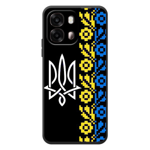 Силіконовый Чохол на OPPO A6s (Герб и вишиванка)