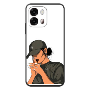 Силіконовый Чохол на OPPO A6s з картинкой Модных девушек (У зеленому)