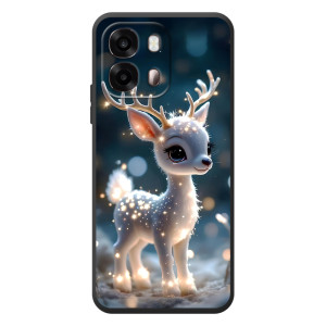 Яркий чехол для OPPO A6s с Зимними Оленятами