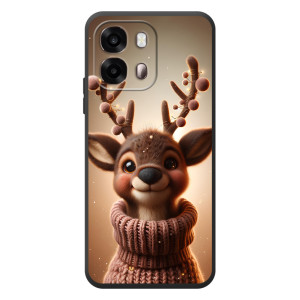 Яркий чехол для OPPO A6s с Зимними Оленятами
